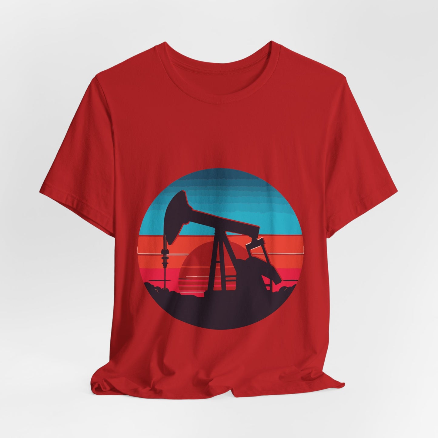 Oilfield Pumpjack Sunset T-Shirt