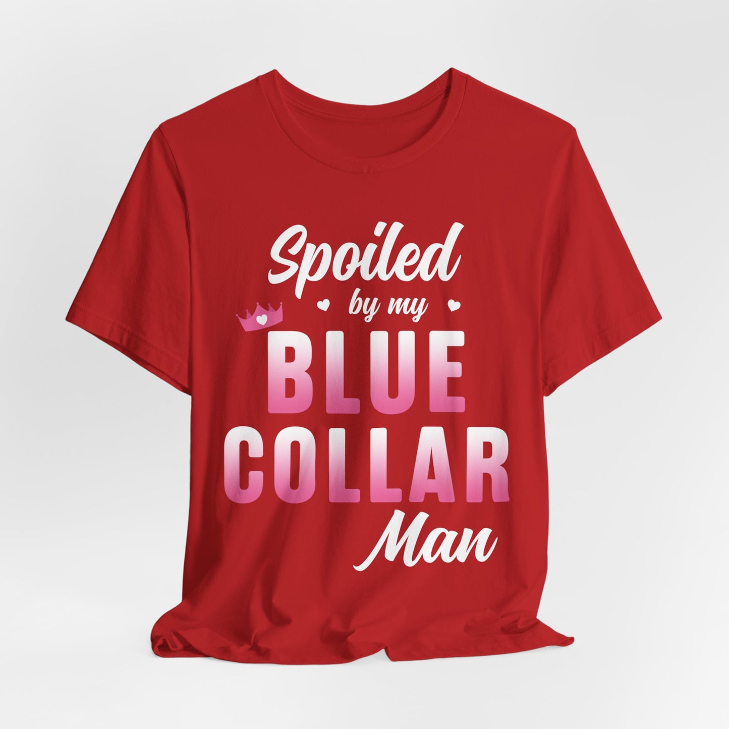 Blue Collar Tee — Pink Gradient Graphic Workwear T-Shirt
