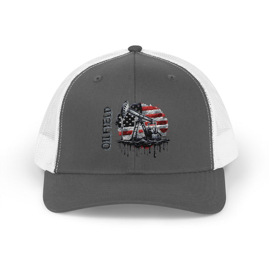 American Flag Firefighter Helmet Snapback Trucker Cap
