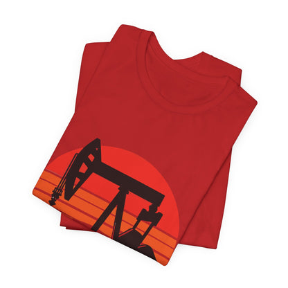 Oilfield Pumpjack Sunset T-Shirt