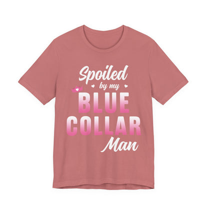 Blue Collar Tee — Pink Gradient Graphic Workwear T-Shirt