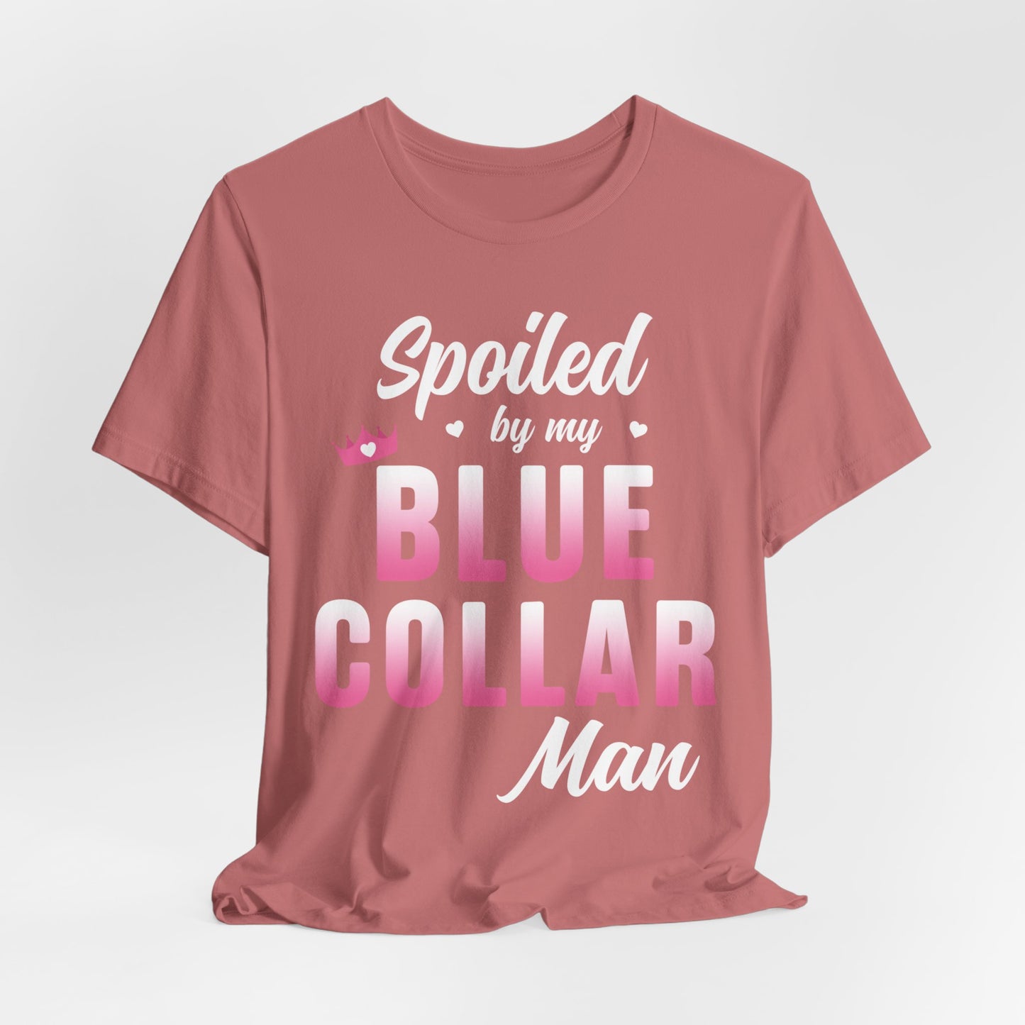 Blue Collar Tee — Pink Gradient Graphic Workwear T-Shirt