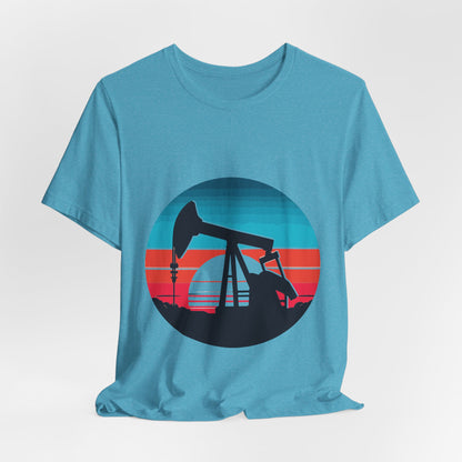 Oilfield Pumpjack Sunset T-Shirt