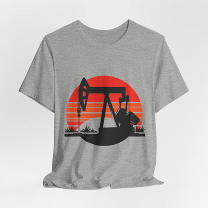 Oilfield Pumpjack Sunset T-Shirt