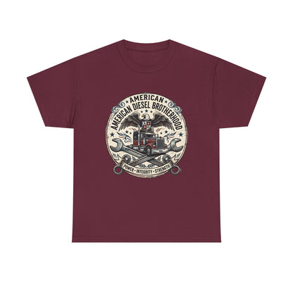 American Diesel Brotherhood T-Shirt — Vintage Trucker Mechanics Tee