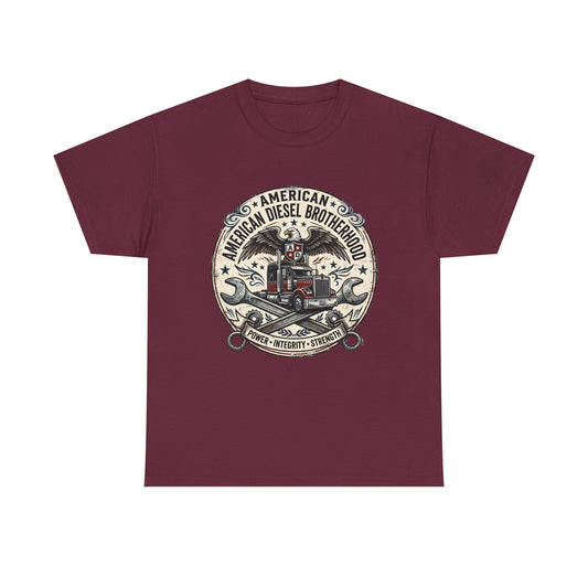 American Diesel Brotherhood T-Shirt — Vintage Trucker Mechanics Tee