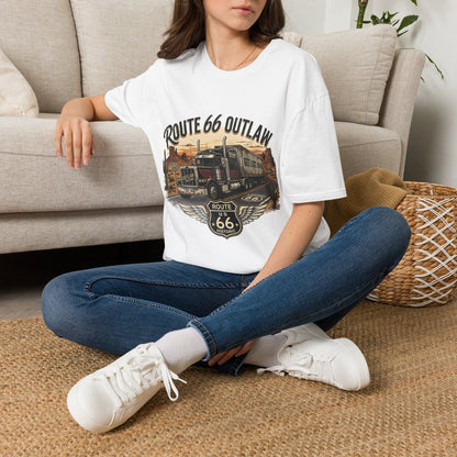 Route 66 Outlaw Trucker T-Shirt — Vintage Road Trip Tee