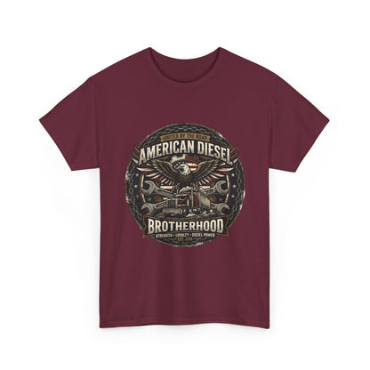 American Diesel Brotherhood T‑Shirt — Vintage Engine Mechanics Tee