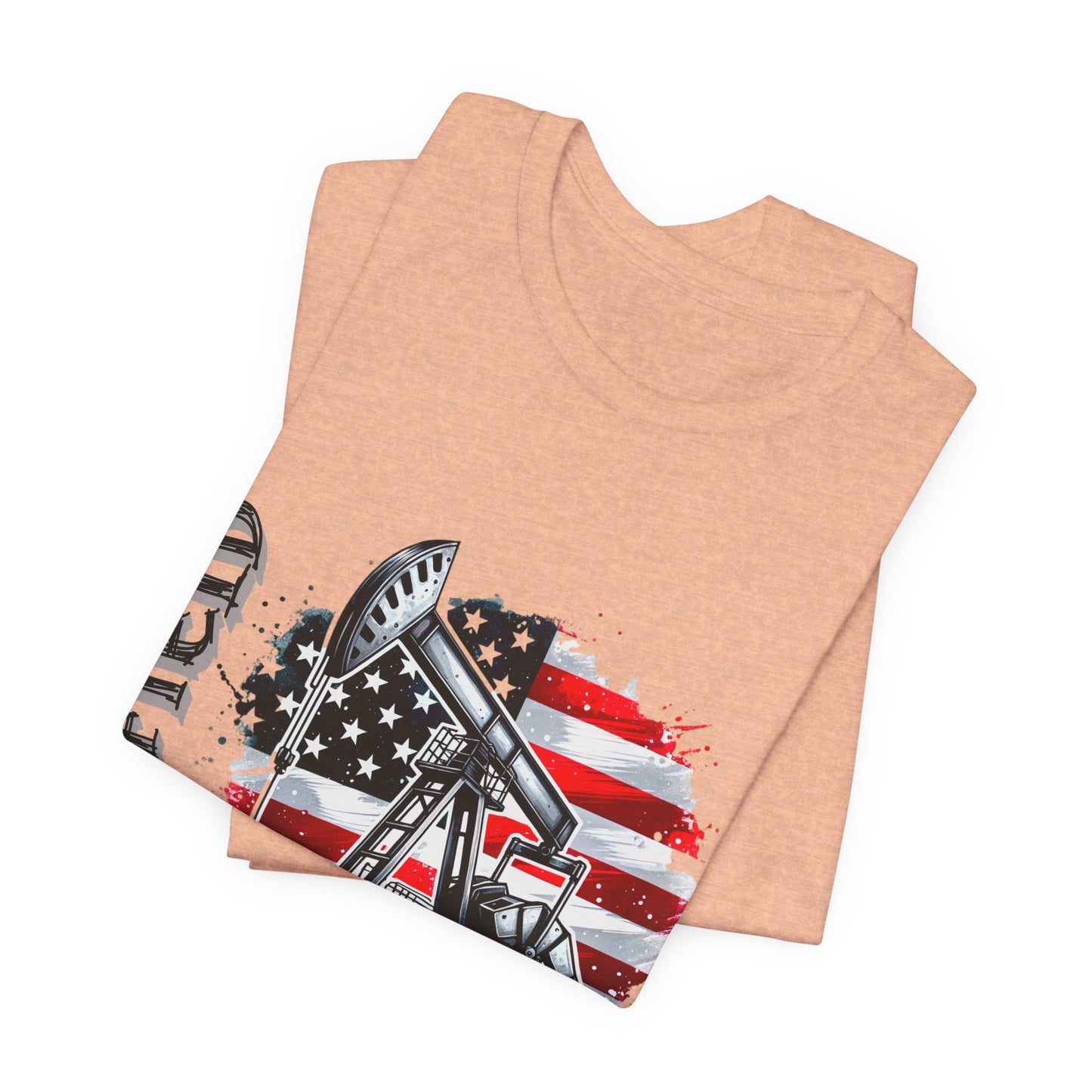 Oilfield USA Flag T-Shirt – American Oil Rig Graphic Tee