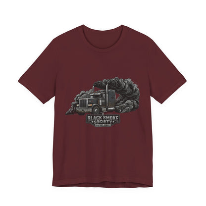 Truckers 'Black Smoke Society' T‑Shirt — Vintage Big Rig Diesel Smoke Graphic Tee