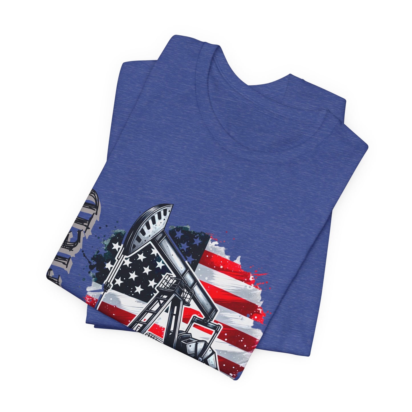 Oilfield USA Flag T-Shirt – American Oil Rig Graphic Tee
