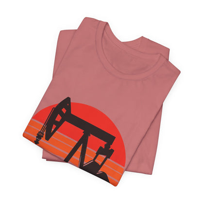 Oilfield Pumpjack Sunset T-Shirt