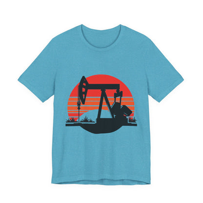 Oilfield Pumpjack Sunset T-Shirt