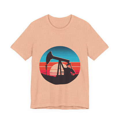 Oilfield Pumpjack Sunset T-Shirt