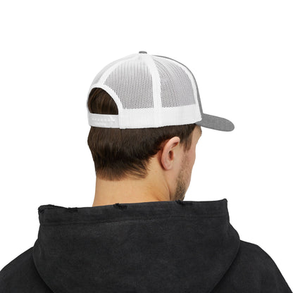 Trucker Cap — 'Drill' American Flag Skull Snapback
