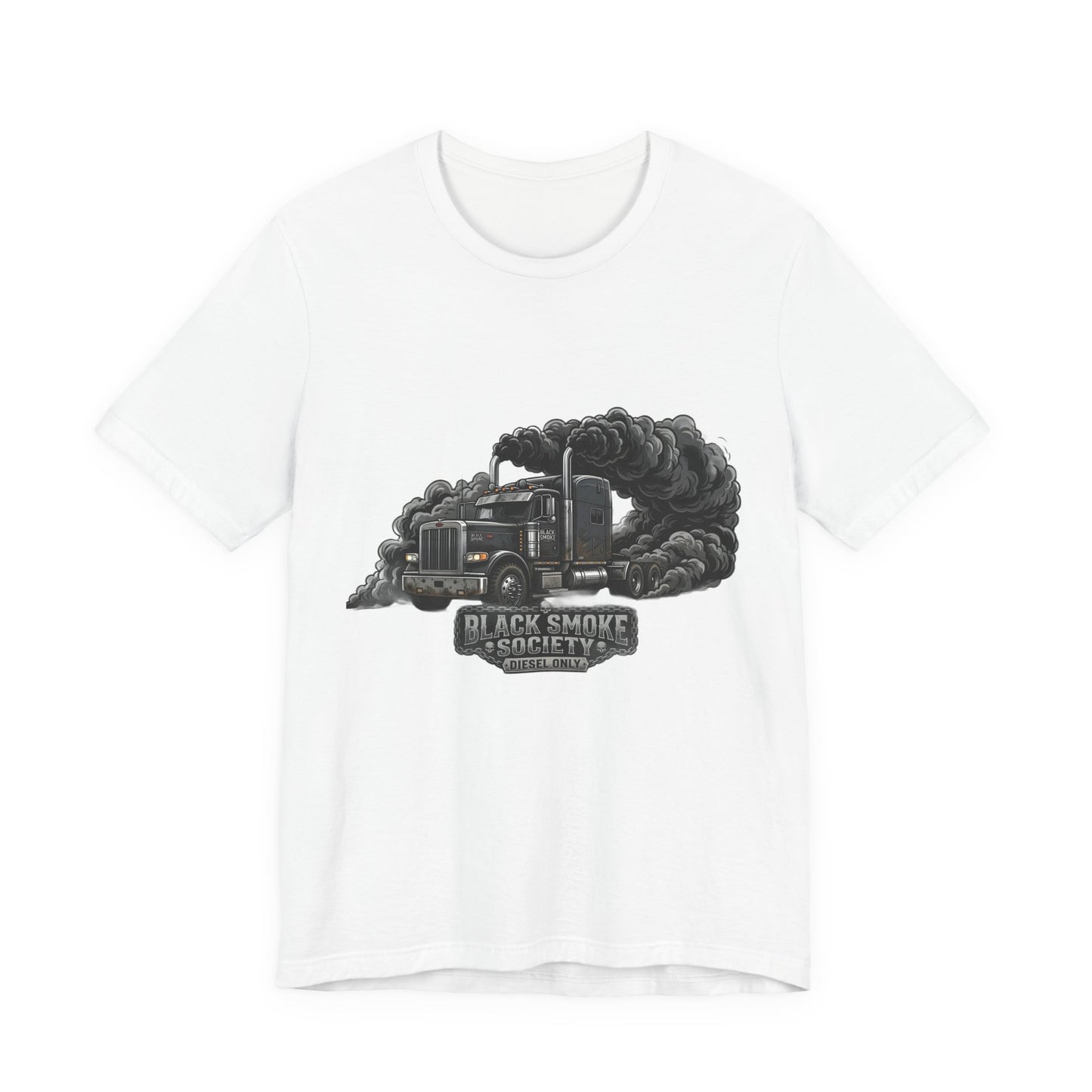 Truckers 'Black Smoke Society' T‑Shirt — Vintage Big Rig Diesel Smoke Graphic Tee
