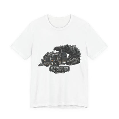 Truckers 'Black Smoke Society' T‑Shirt — Vintage Big Rig Diesel Smoke Graphic Tee