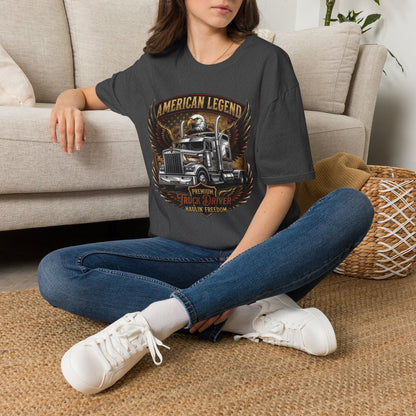 American Legend Trucking T‑Shirt — Eagle & Semi Truck Graphic