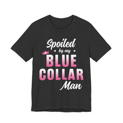 Blue Collar Tee — Pink Gradient Graphic Workwear T-Shirt