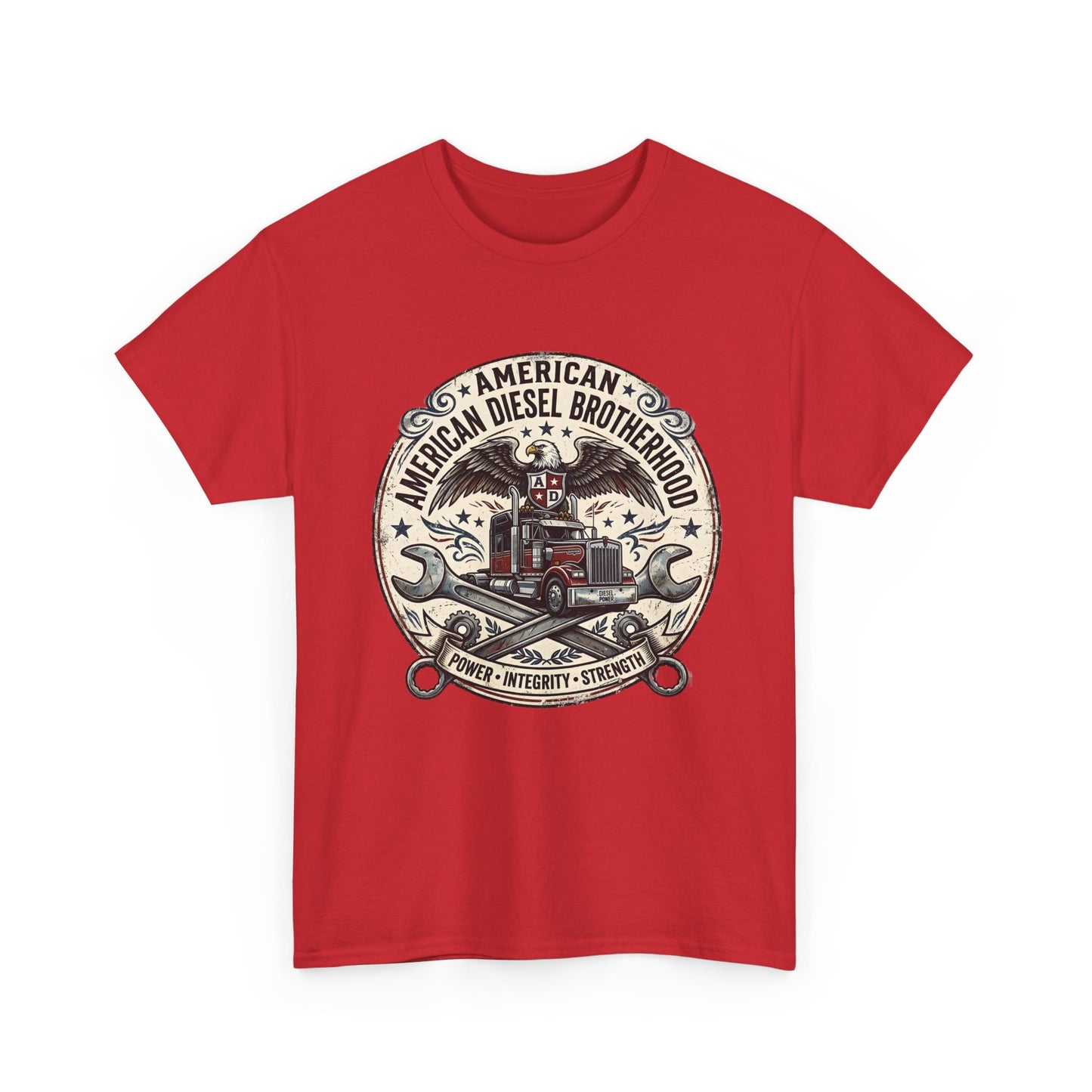 American Diesel Brotherhood T-Shirt — Vintage Trucker Mechanics Tee