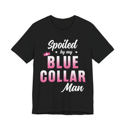 Blue Collar Tee — Pink Gradient Graphic Workwear T-Shirt