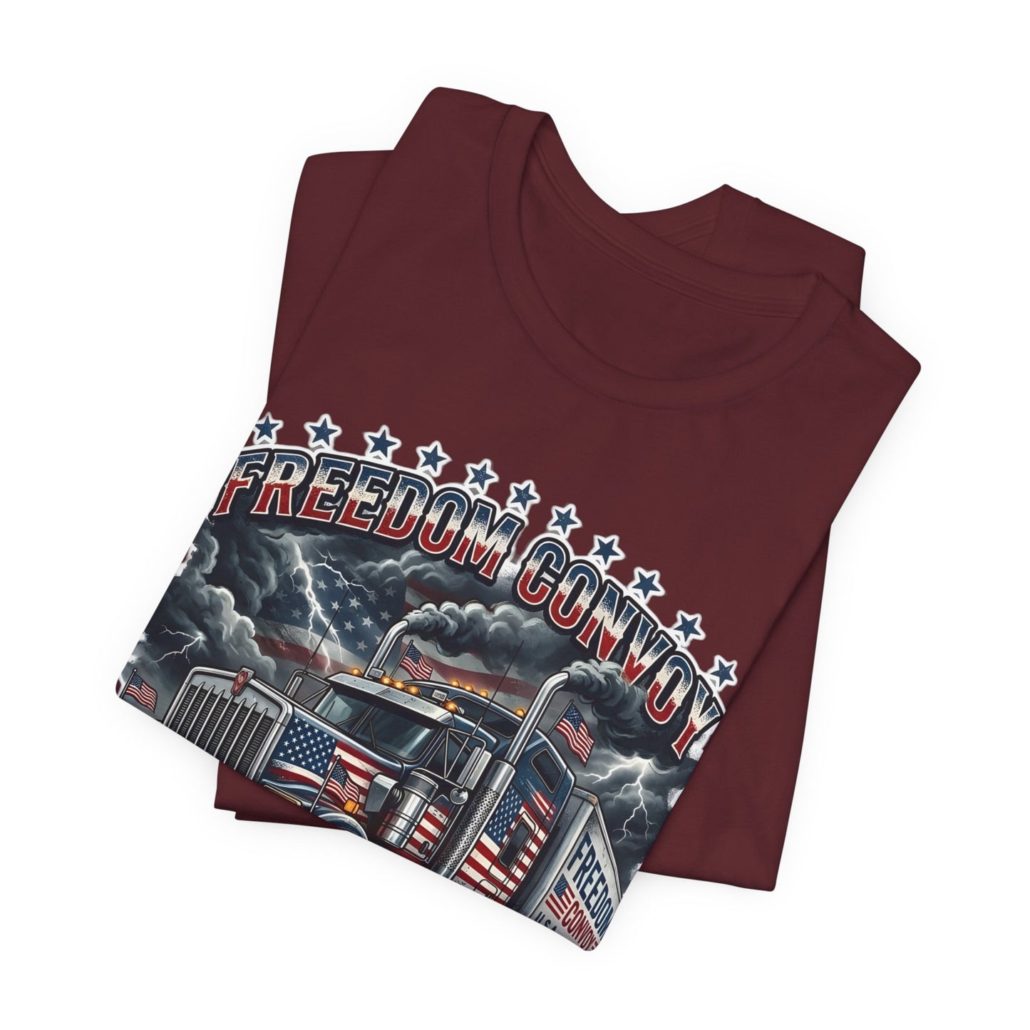 Patriotic Big Rig T-Shirt — "Freedom Convoy: We the People" Graphic Tee