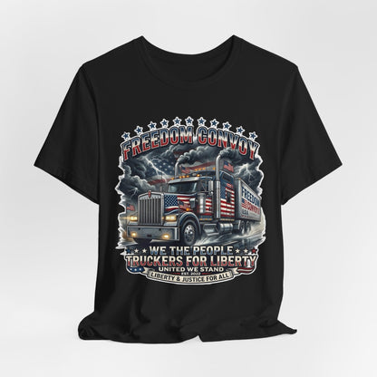 Patriotic Big Rig T-Shirt — "Freedom Convoy: We the People" Graphic Tee