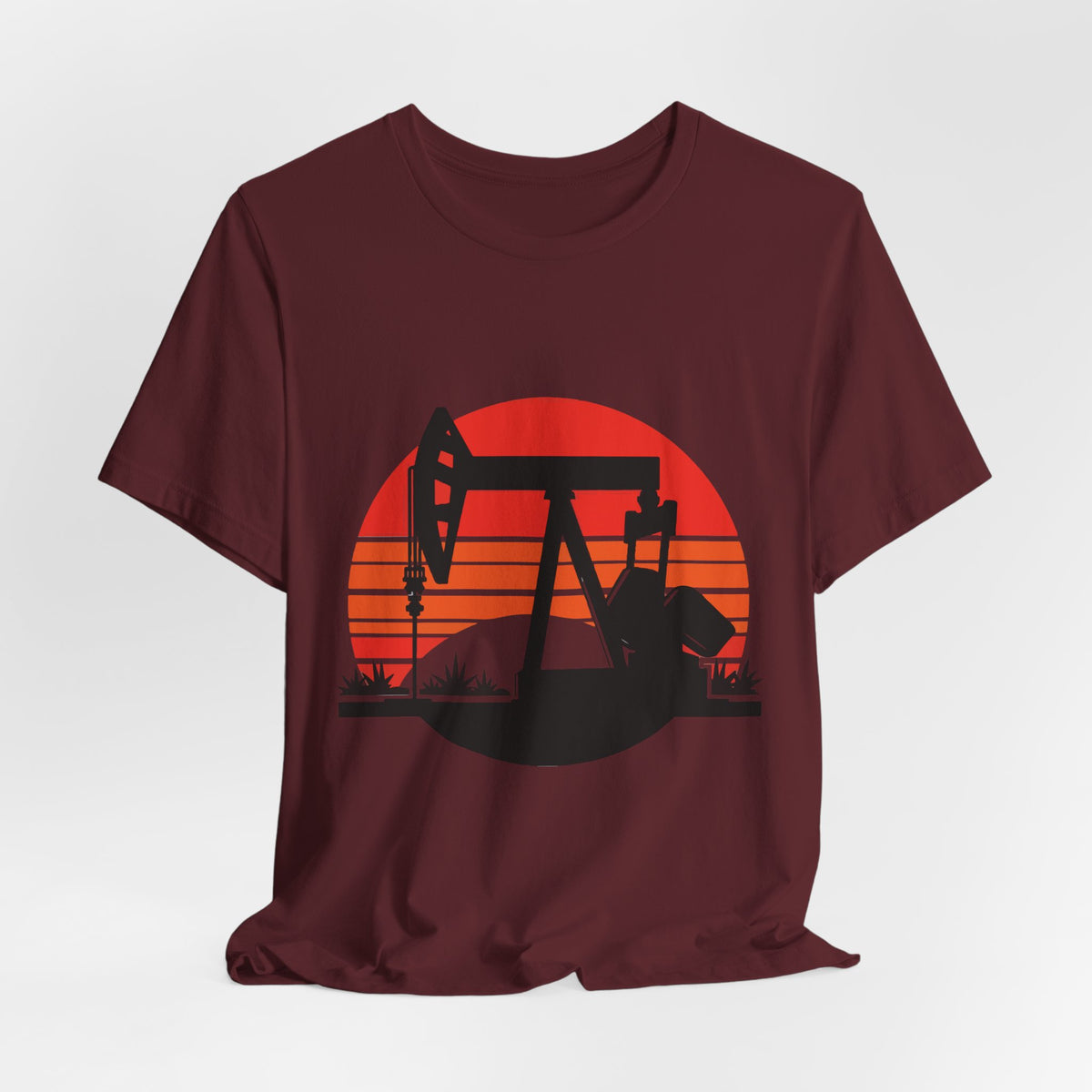 Oilfield Pumpjack Sunset T-Shirt