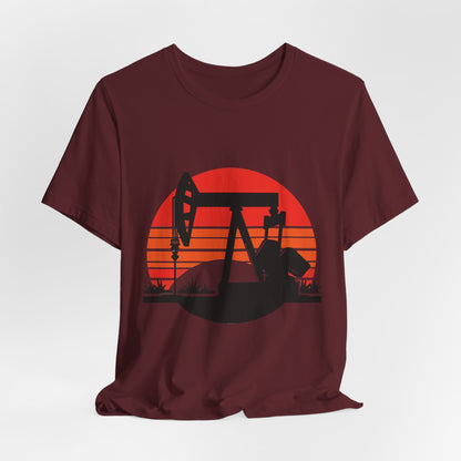 Oilfield Pumpjack Sunset T-Shirt