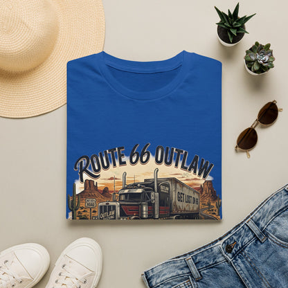 Route 66 Outlaw Trucker T-Shirt — Vintage Road Trip Tee