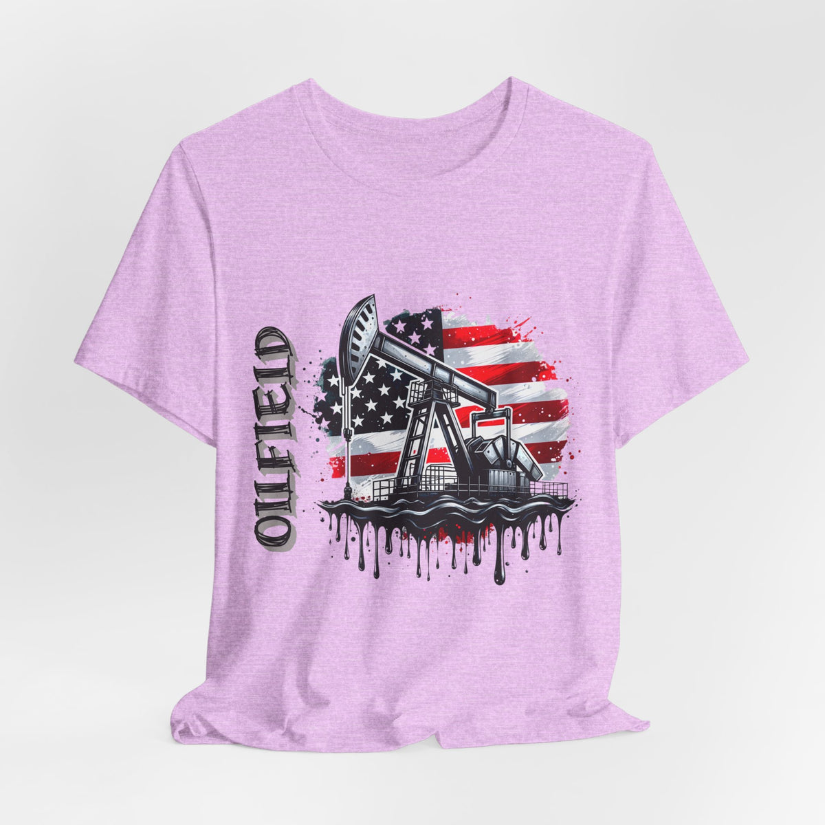 Oilfield USA Flag T-Shirt – American Oil Rig Graphic Tee