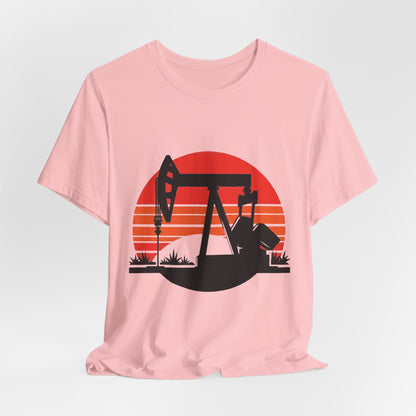Oilfield Pumpjack Sunset T-Shirt
