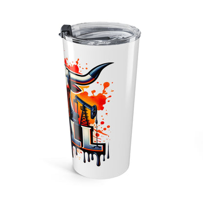 20oz Patriotic Bull Tumbler - American Flag Grill Master Travel Cup