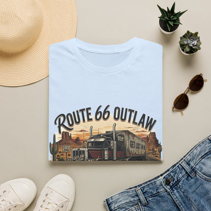 Route 66 Outlaw Trucker T-Shirt — Vintage Road Trip Tee