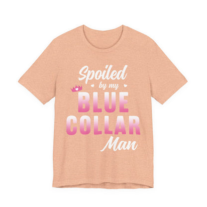 Blue Collar Tee — Pink Gradient Graphic Workwear T-Shirt