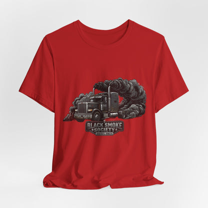 Truckers 'Black Smoke Society' T‑Shirt — Vintage Big Rig Diesel Smoke Graphic Tee