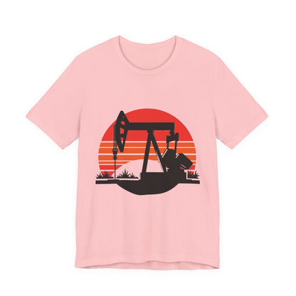 Oilfield Pumpjack Sunset T-Shirt
