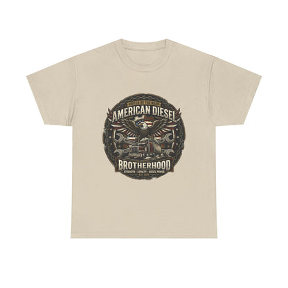 American Diesel Brotherhood T‑Shirt — Vintage Engine Mechanics Tee
