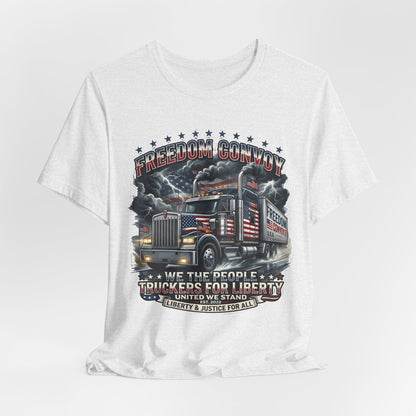 Patriotic Big Rig T-Shirt — "Freedom Convoy: We the People" Graphic Tee