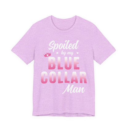 Blue Collar Tee — Pink Gradient Graphic Workwear T-Shirt