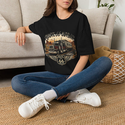 Route 66 Outlaw Trucker T-Shirt — Vintage Road Trip Tee