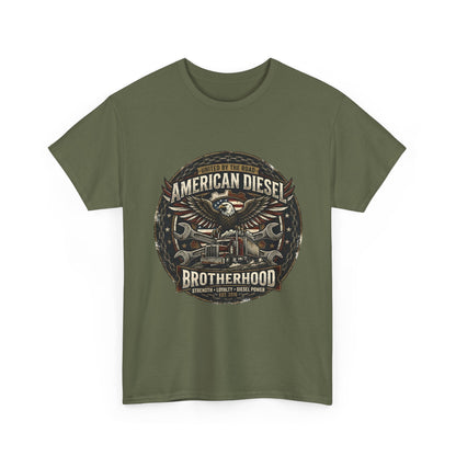 American Diesel Brotherhood T‑Shirt — Vintage Engine Mechanics Tee