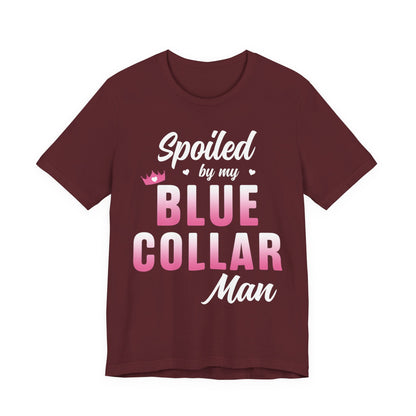 Blue Collar Tee — Pink Gradient Graphic Workwear T-Shirt