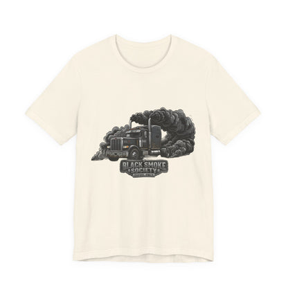 Truckers 'Black Smoke Society' T‑Shirt — Vintage Big Rig Diesel Smoke Graphic Tee