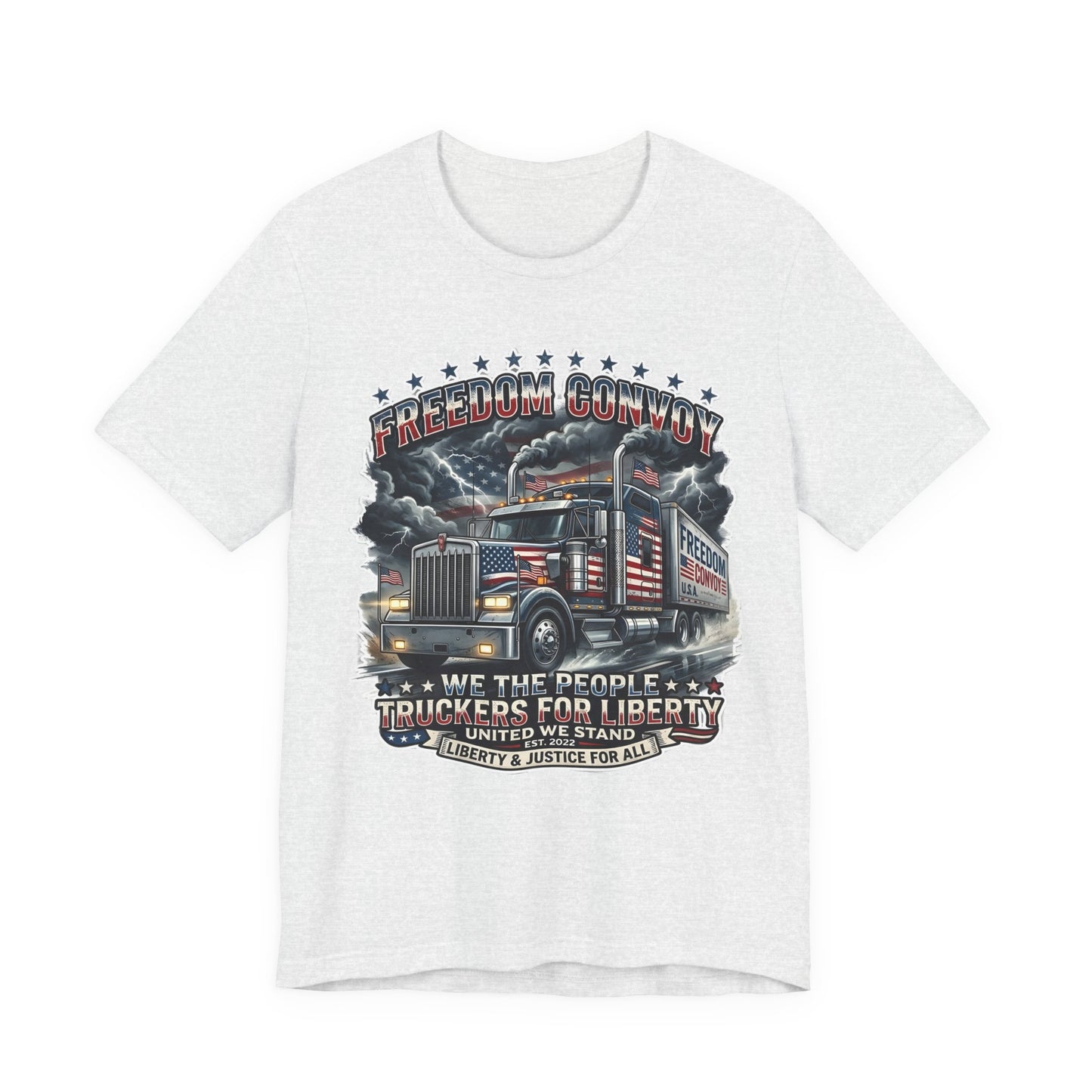 Patriotic Big Rig T-Shirt — "Freedom Convoy: We the People" Graphic Tee