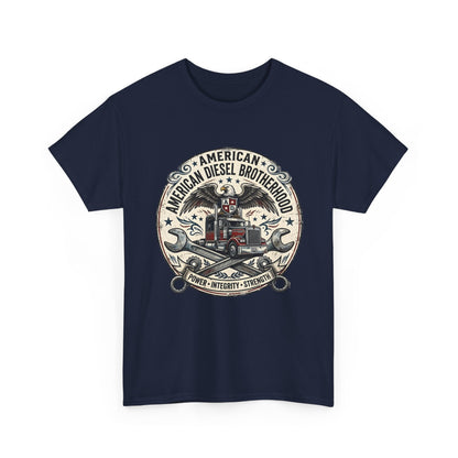 American Diesel Brotherhood T-Shirt — Vintage Trucker Mechanics Tee