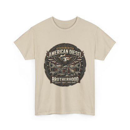 American Diesel Brotherhood T‑Shirt — Vintage Engine Mechanics Tee