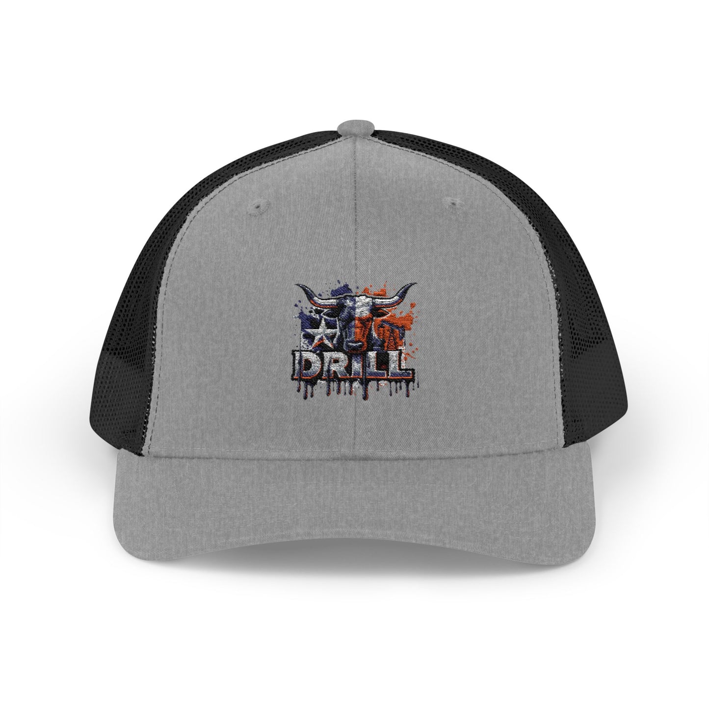Trucker Cap — 'Drill' American Flag Skull Snapback
