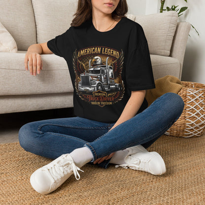 American Legend Trucking T‑Shirt — Eagle & Semi Truck Graphic
