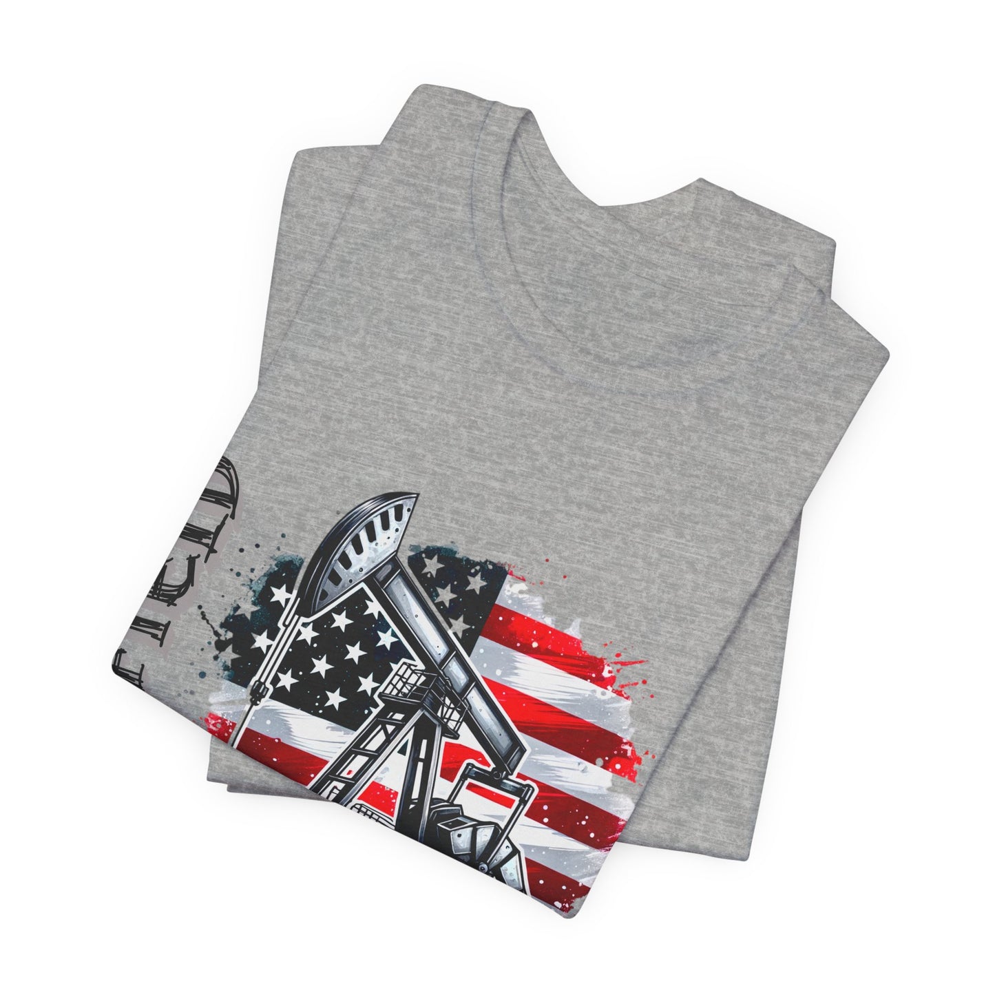 Oilfield USA Flag T-Shirt – American Oil Rig Graphic Tee